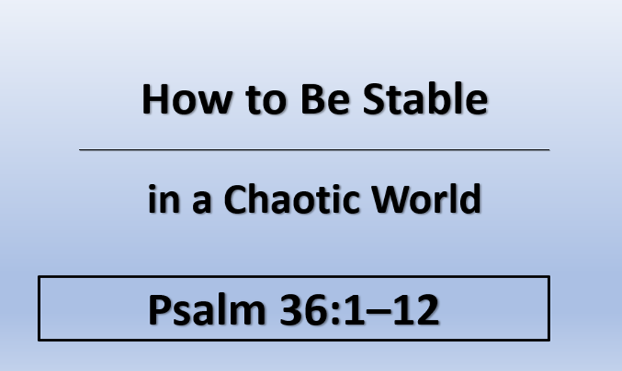 How to be stable in a chaotic world